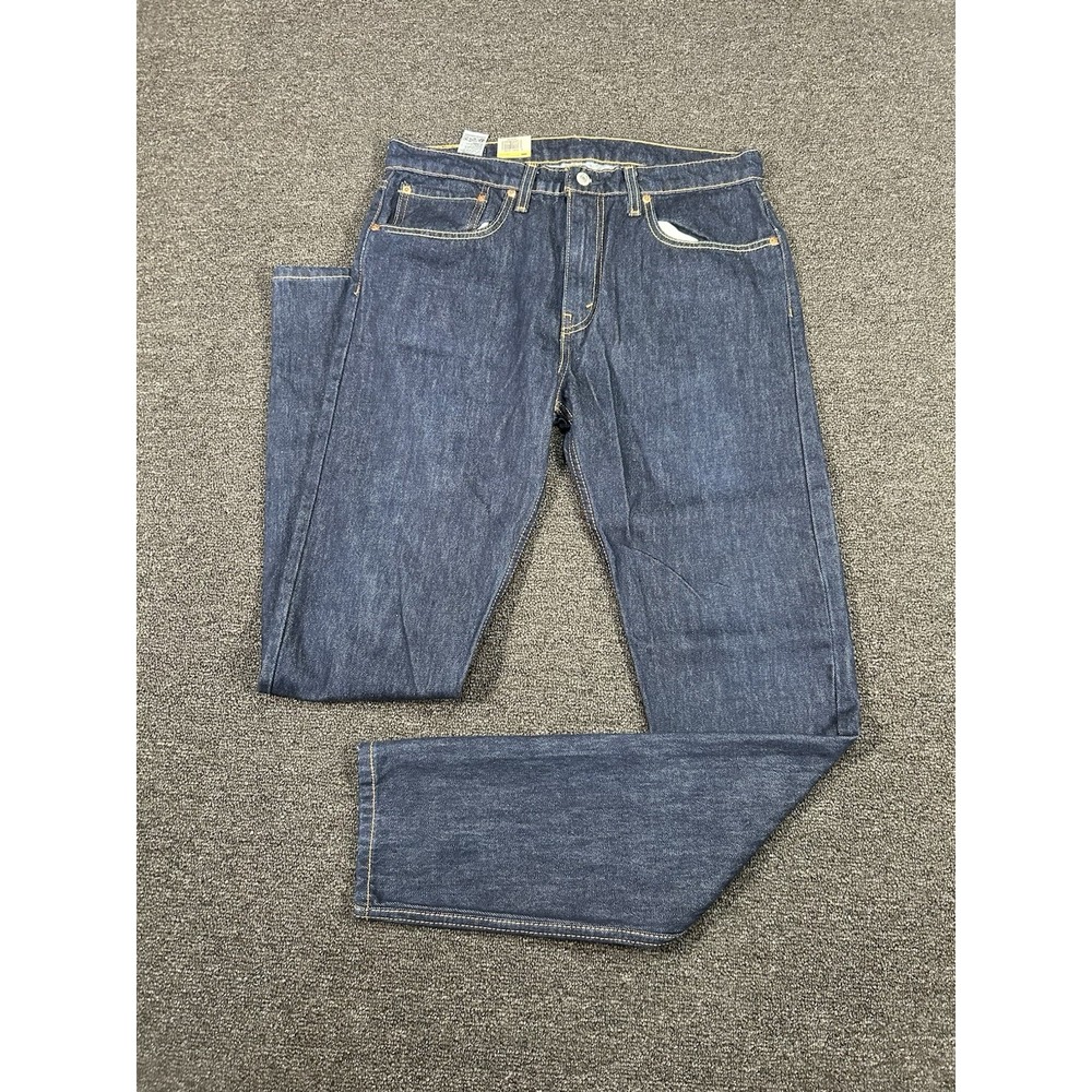 New Levi's 512 Slim Taper Jeans Men's 33x34 Dark Wash Denim Stretch Flex Western